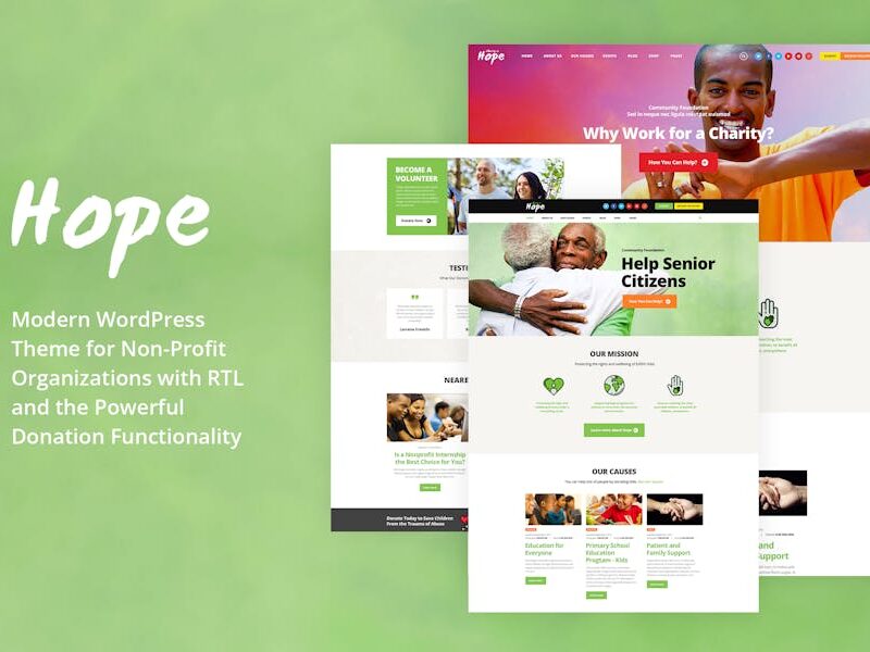 Hope - Non-Profit, Charity & Donations WP Theme