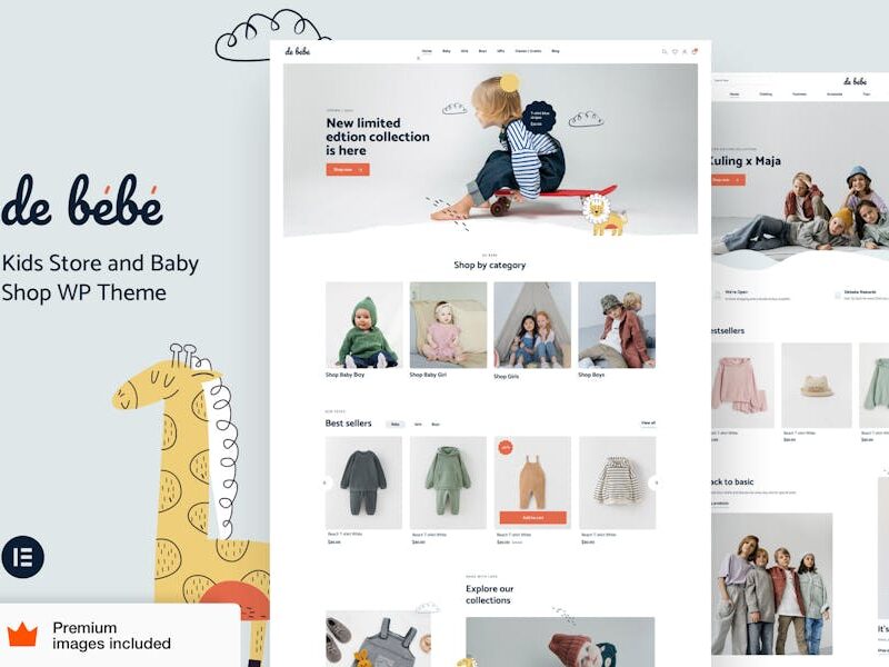 Debebe - Baby Children Kids WooCommerce WordPress
