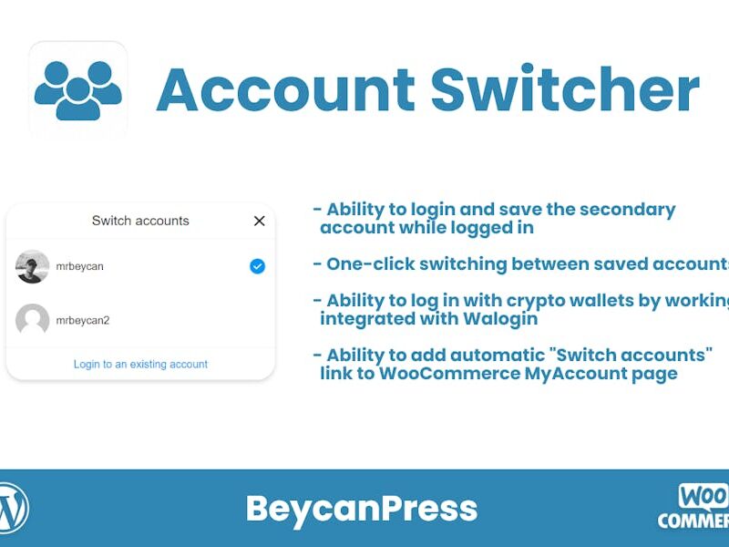 Account Switcher for WordPress-Multiple accounts