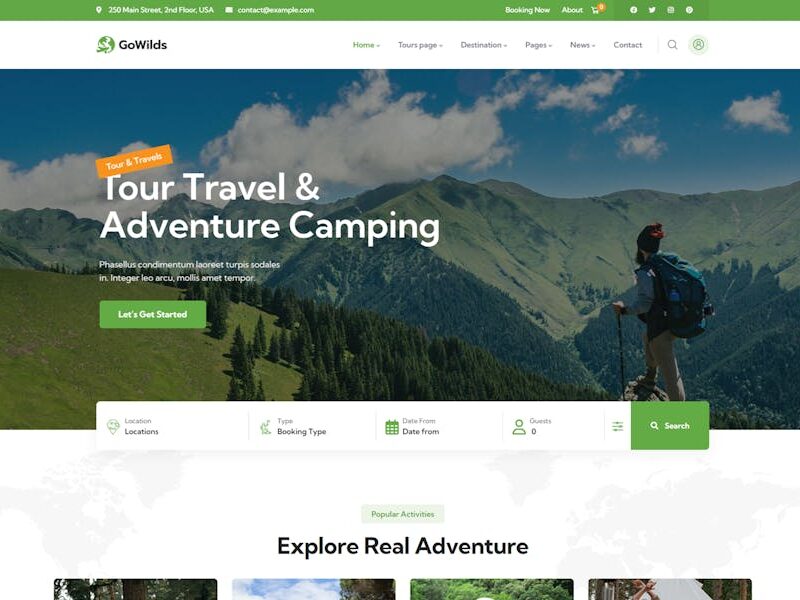 Gowilds - Travel & Tour Booking WordPress Theme