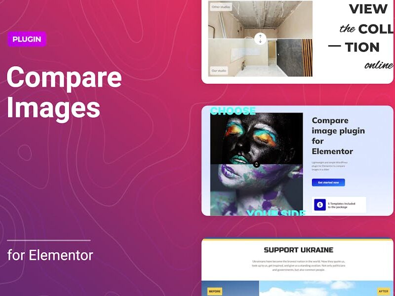 Before and After Image Compare for Elementor