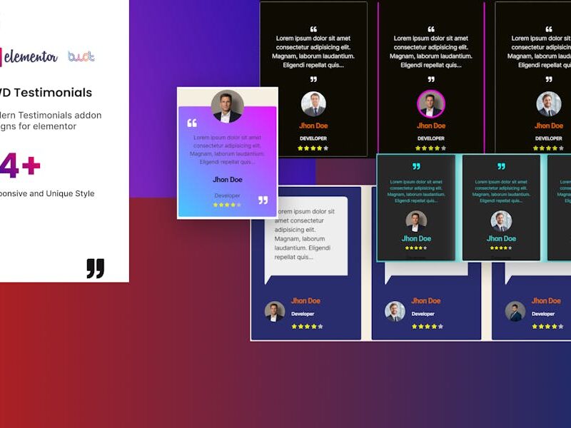 Testimonials addon for elementor