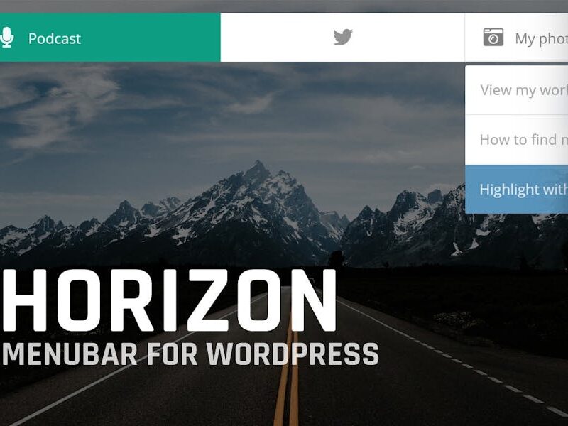 Horizon: Menubar for WordPress