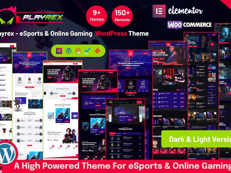 Playrex - eSports & Gaming WordPress Theme