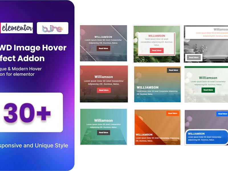 BWD Image Hover Effect addon for elementor