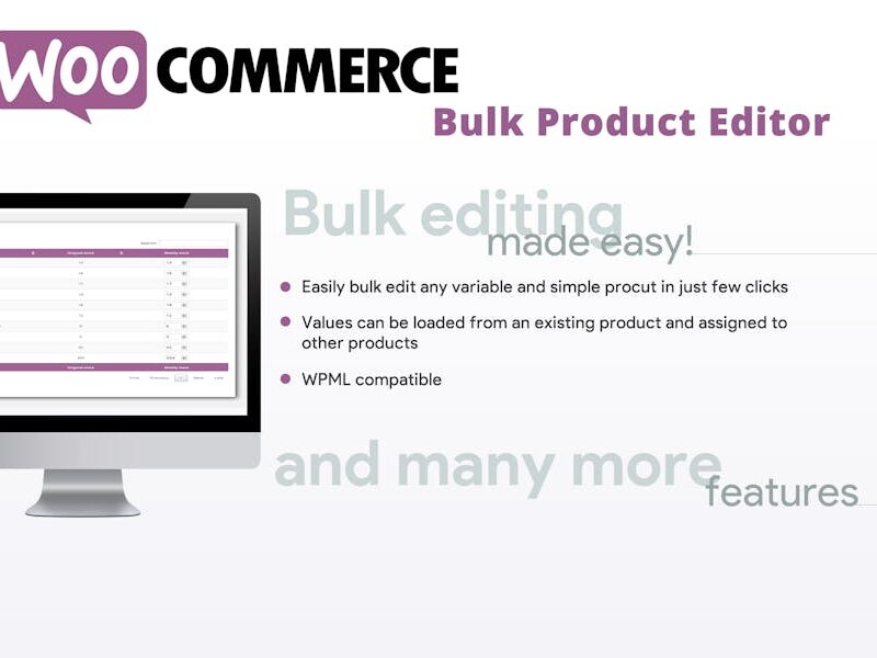 WooCommerce Bulk Product Editor
