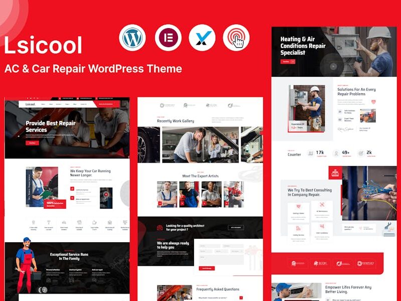 Lsicool - AC & Car Repair WordPress Theme
