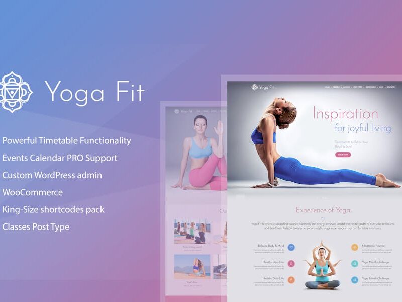 Yoga Fit - Sports, Fitness & Gym WordPress Theme