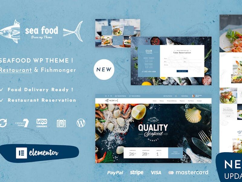 Seafood Restaurant WordPress Theme