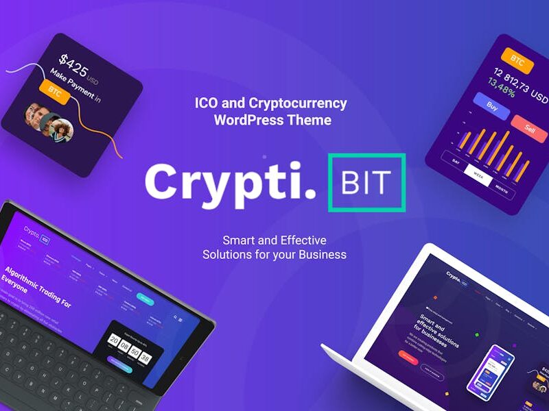 CryptiBIT - Cryptocurrency, ICO WordPress theme