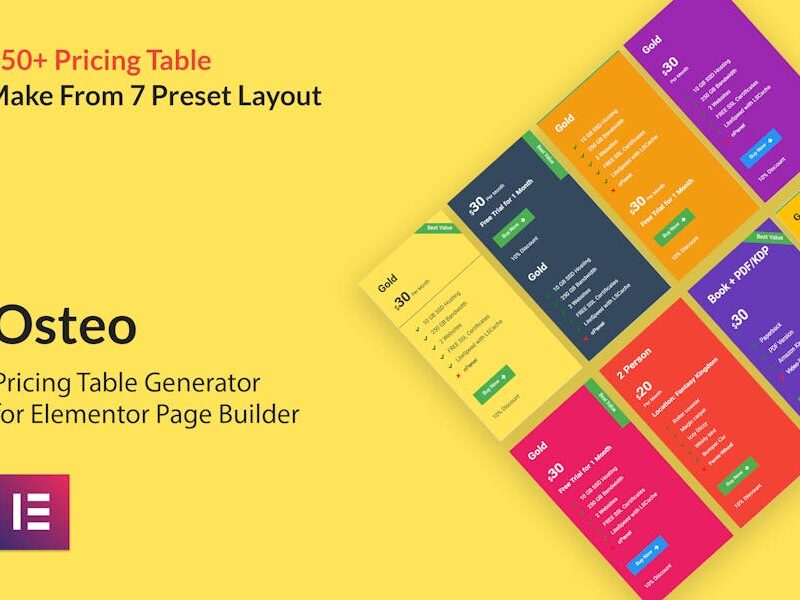 Osteo - Pricing Table for Elementor