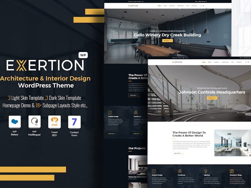 Exertion - Architecture & Interior WordPress Theme