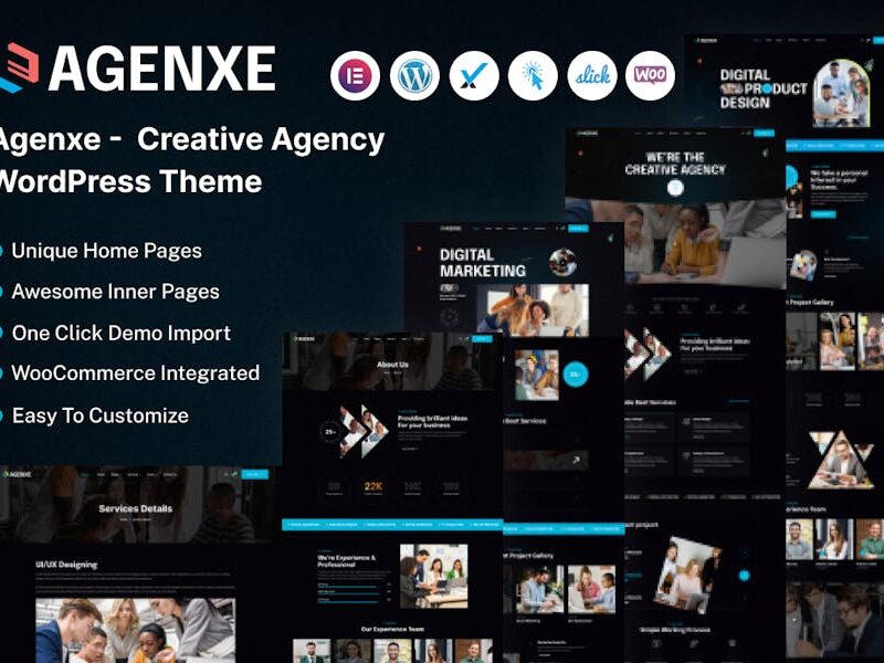 Agenxe – Creative Agency WordPress Theme