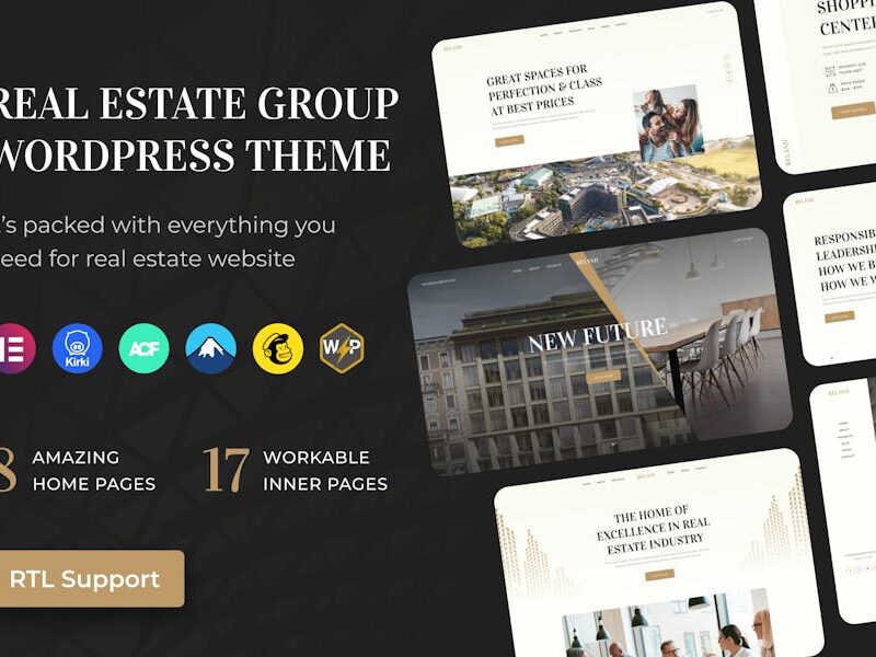 Real Estate Group WordPress Theme + RTL