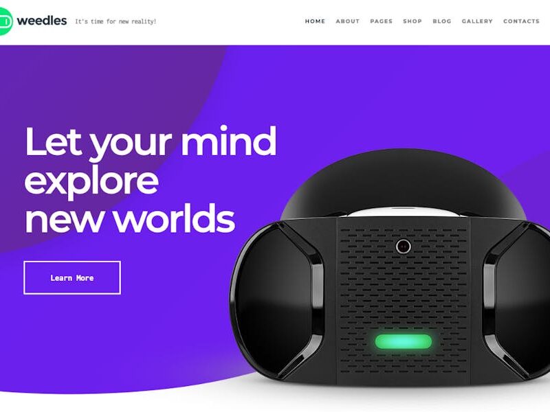 Weedles | Virtual Reality Landing Page & Store WP
