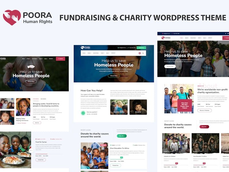 Poora - Fundraising & Charity WordPress Theme