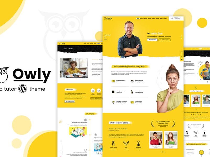 Owly - elearning Education, Tutor WordPress Theme
