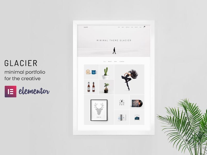 Glacier - Minimal WordPress Portfolio Theme