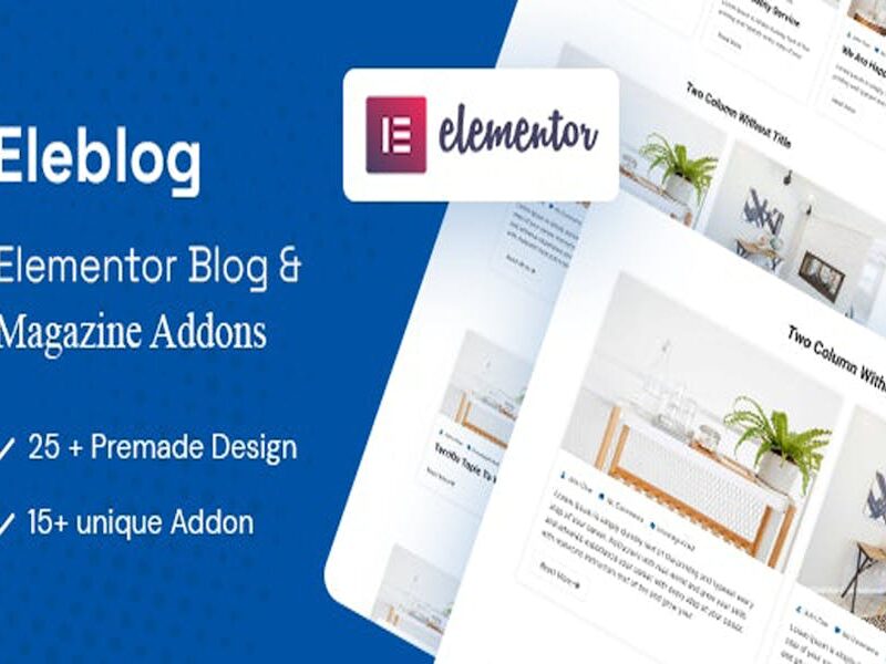 Elementor Newspaper, Magazine and Blog Addons
