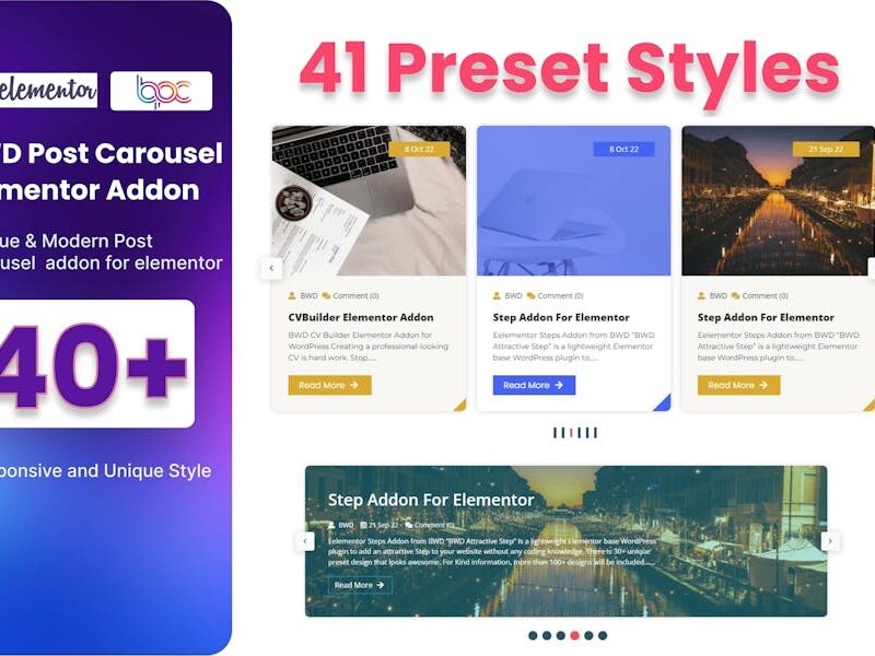 Creative Post Carousel Addon for Elementor
