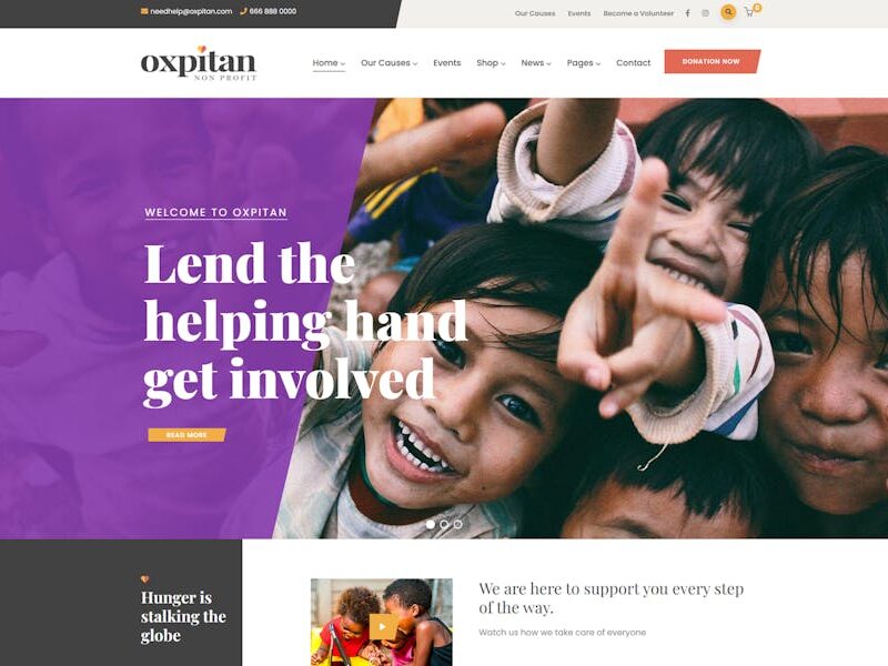 Oxpitan - Nonprofit Charity WordPress Theme