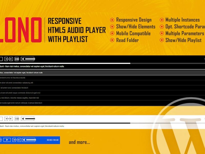 Lono - Responsive HTML5 Audio Player With Playlist