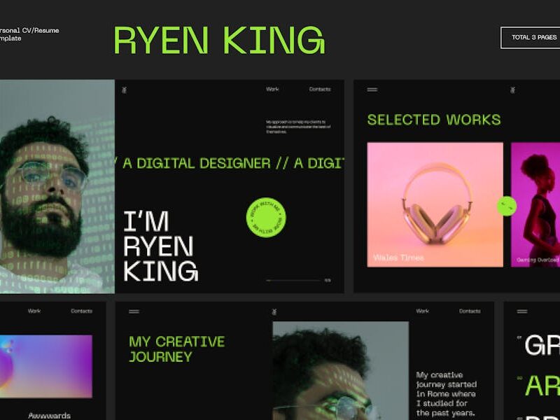 Ryen King - Personal CV/Resume WordPress Theme