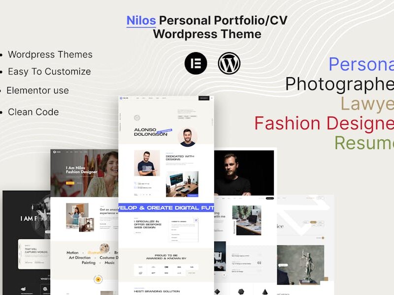 Nilos - Personal Portfolio WordPress Theme