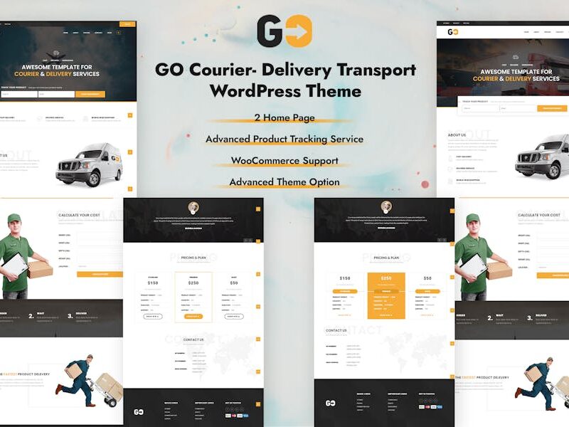 GO Courier– Delivery Transport WordPress Theme