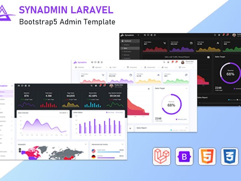 Synadmin - Laravel 8 + Bootstrap 5 Admin Template