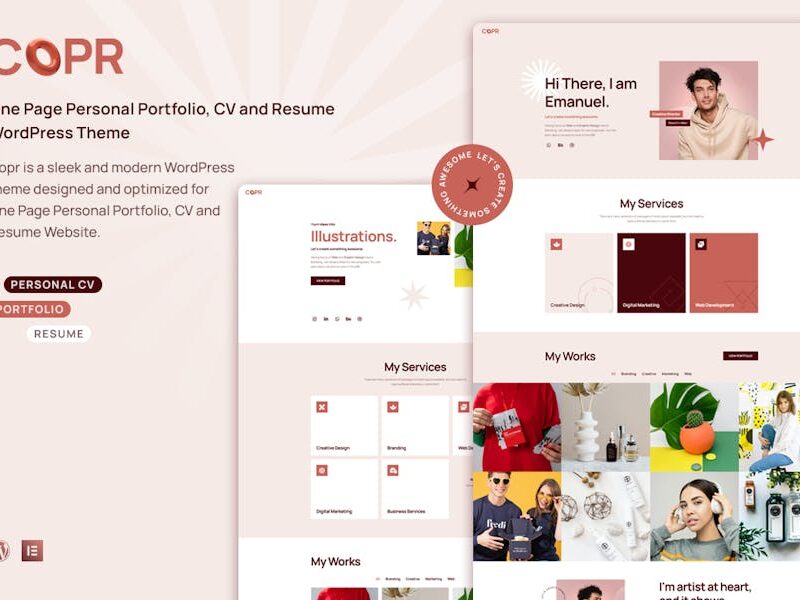 Copr - One Page WordPress Theme