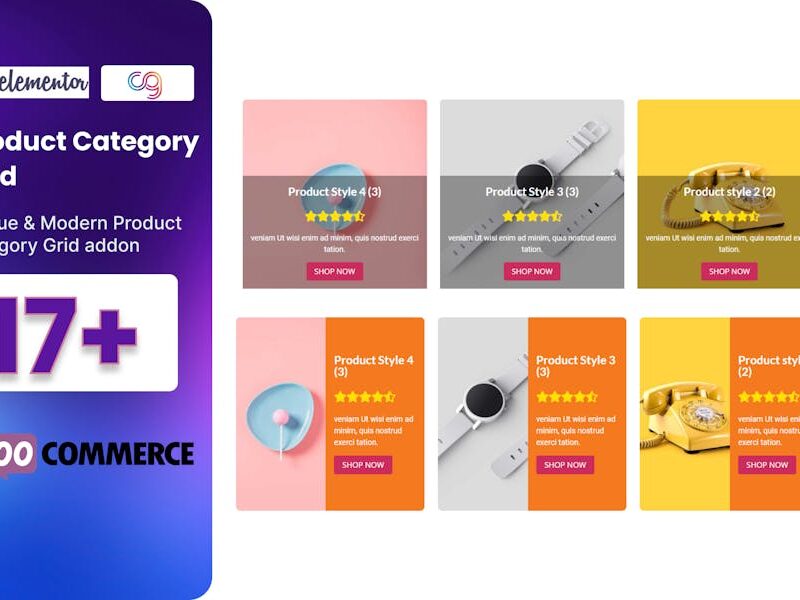 WooCommerce Product Category Grid Elementor Addon