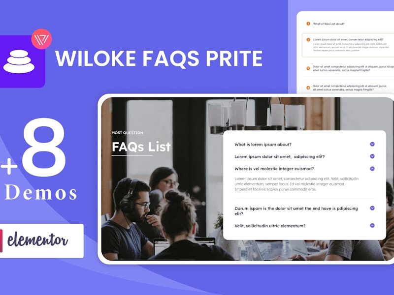 Wiloke FAQs Prite Elementor Addon