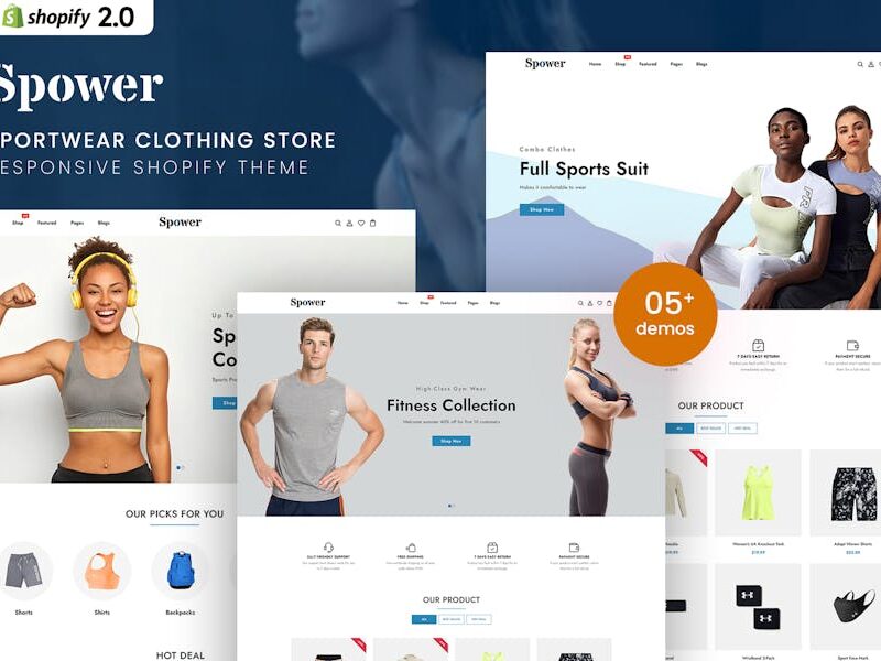 Spower - Sportwear Clothing Shopify 2.0 Theme