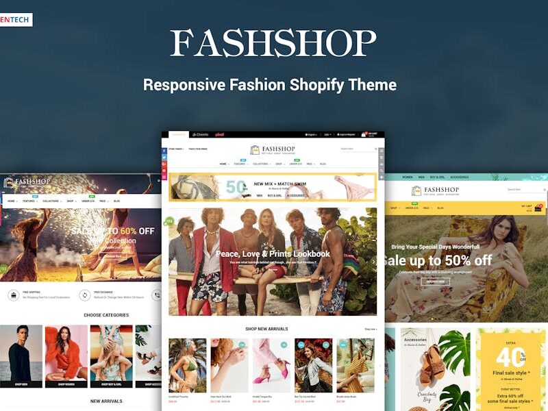 FashShop - Drag & Drop Bootstrap 4 Shopify Theme