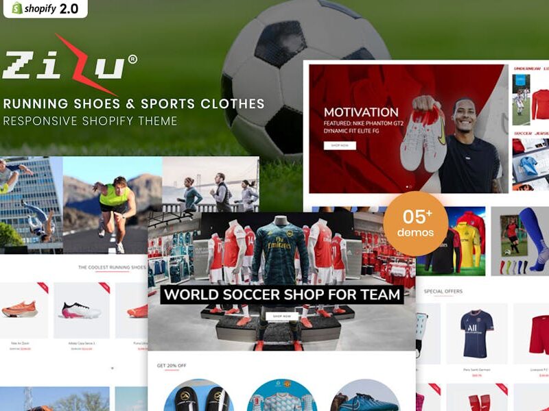 Zizu - Running Shoes & Sports Clothes Shopify Them