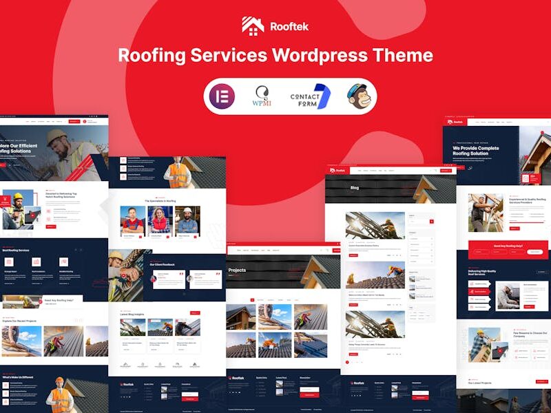 Rooftek - Roofing Services WordPress Theme