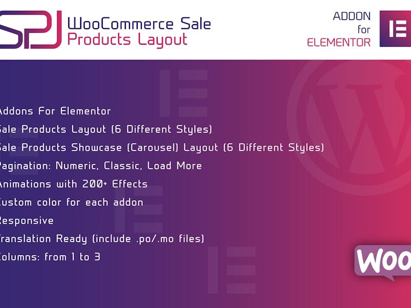WooCommerce Sale Products Layout for Elementor