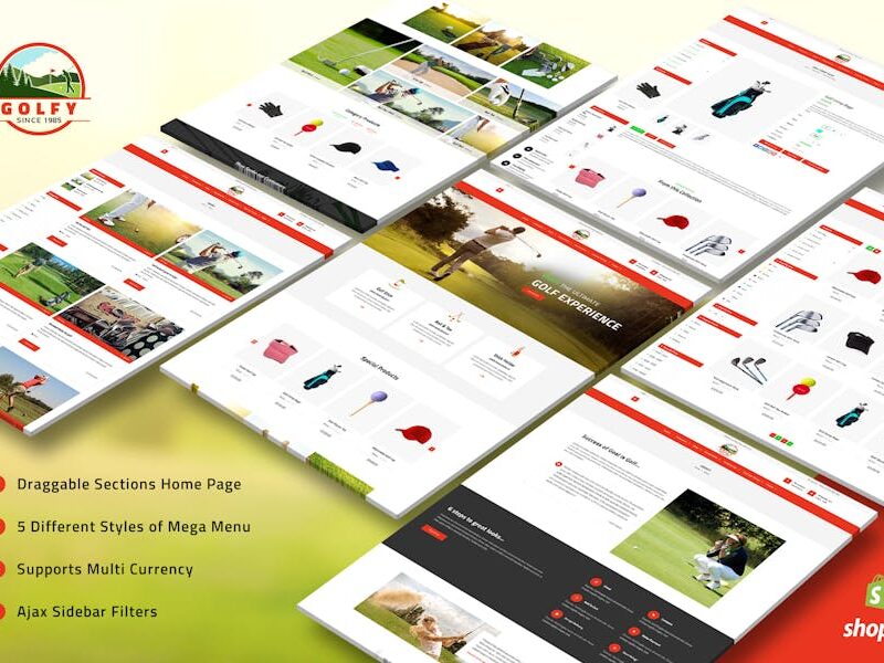 Golfy - Golf, Sports Shopify Theme