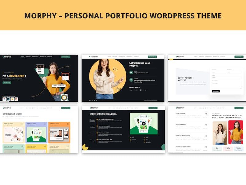 Morphy – Personal Portfolio WordPress Theme