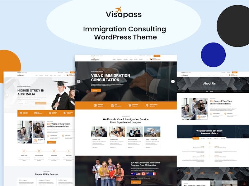 Visapass – Immigration Consulting WordPress Theme