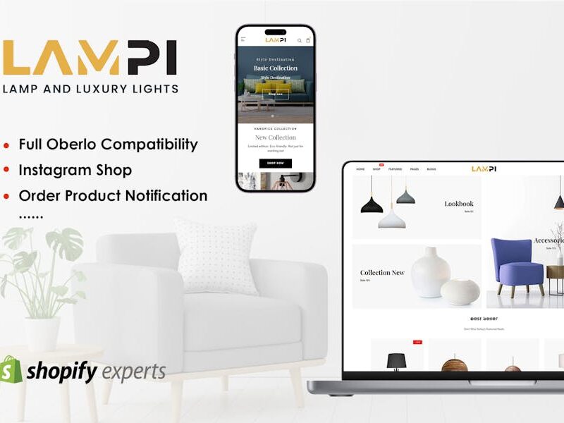 LAMPI - Lamp & Luxury Lights Shopify Theme