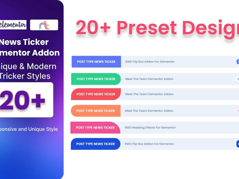 News Ticker Addon For Elementor
