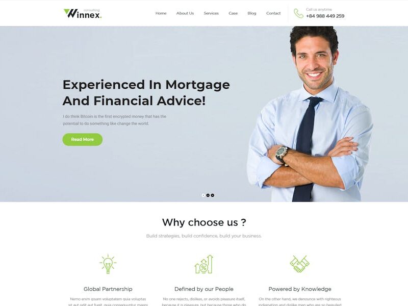 Winnex - Business Consulting WordPress Themes