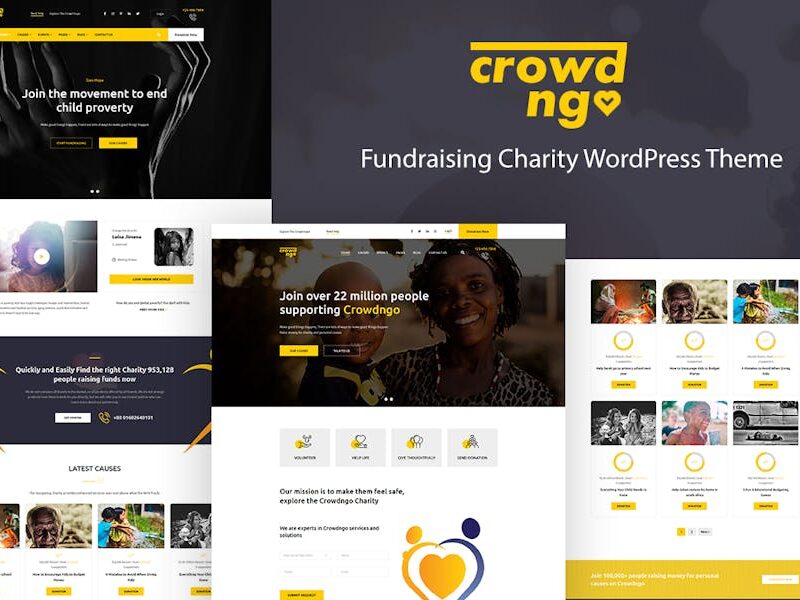 Crowdngo – Fundraising Charity WordPress Theme