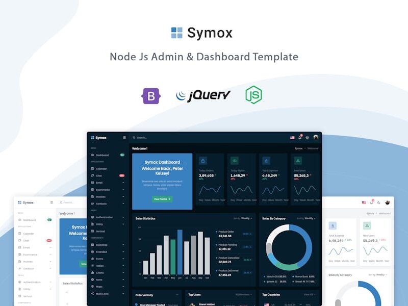Symox - Node Js Admin & Dashboard Template