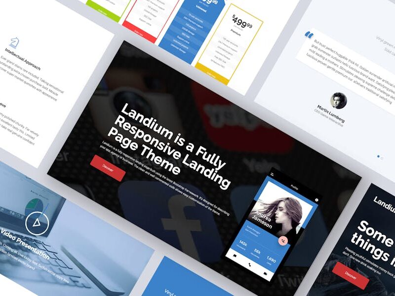 One Page Landing Page WordPress Theme