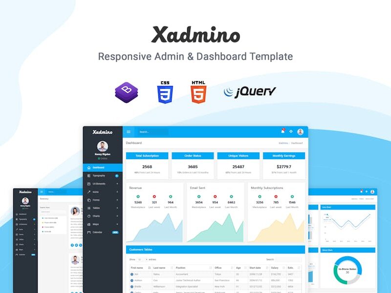 Xadmino - Admin & Dashboard Template