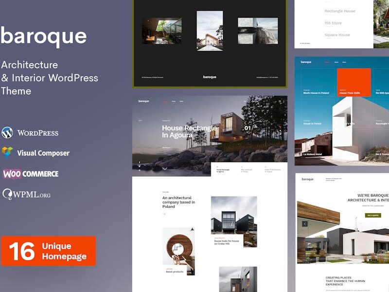 Baroque - Architecture & Interior WordPress Theme