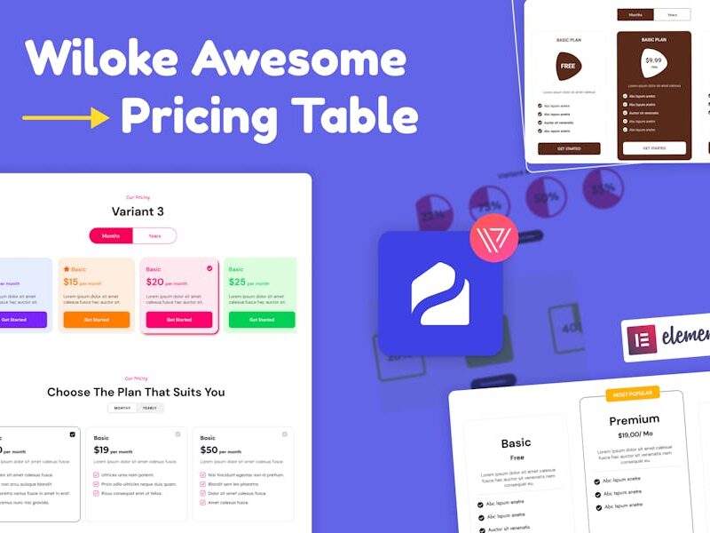 Wiloke Awesome Pricing Table for Elementor